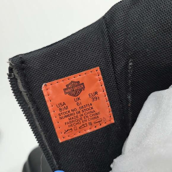 Harley-Davidson Shirley Leather motorcycle Rider Boots Women's Black Size 8.5 - Picture 7 of 16